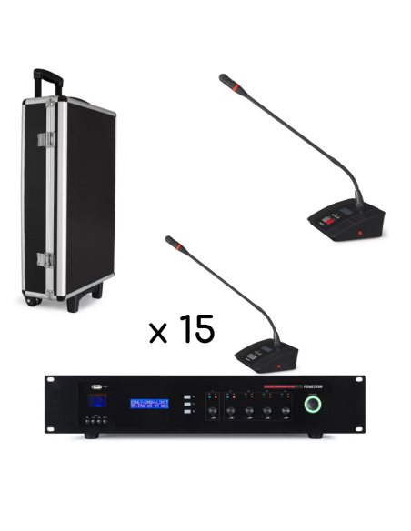 Pack système audioconférence UHF 16 postes