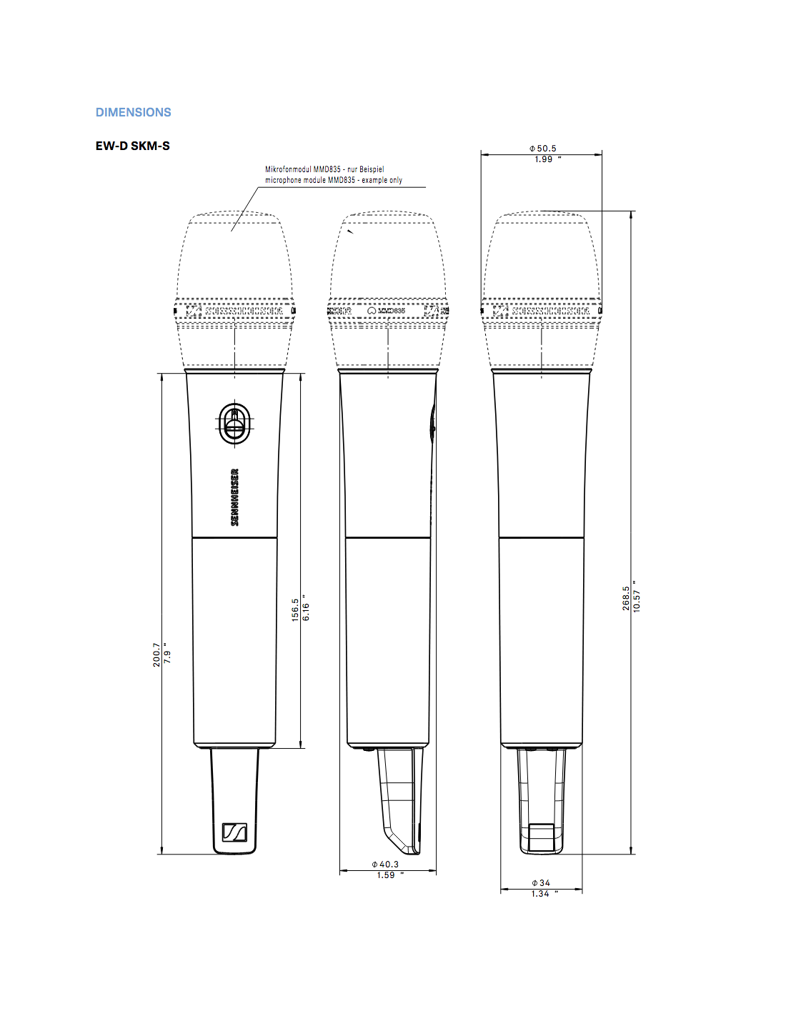 Micro Dynamique EW-DP 835 Set (Q1-6) Sans Fil