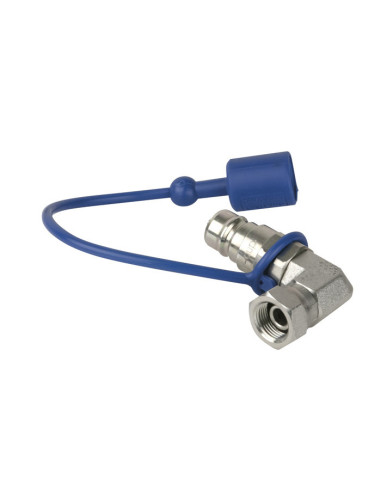 CO2 90° 3/8 to Q-lock Adapter male