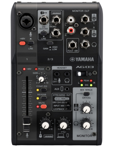 Yamaha AG03 MK2 Black - Mixages studio analogique