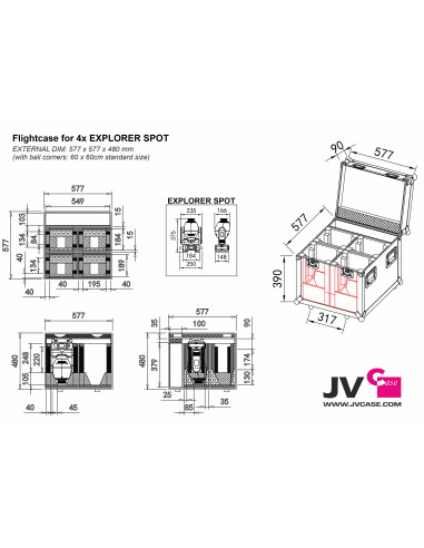 CASE FOR 4x EXPLORER SPOT