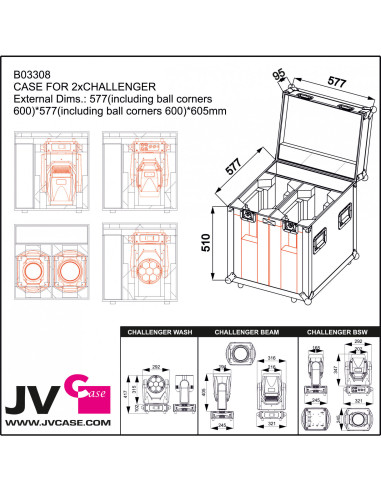 CASE FOR 2xCHALLENGER