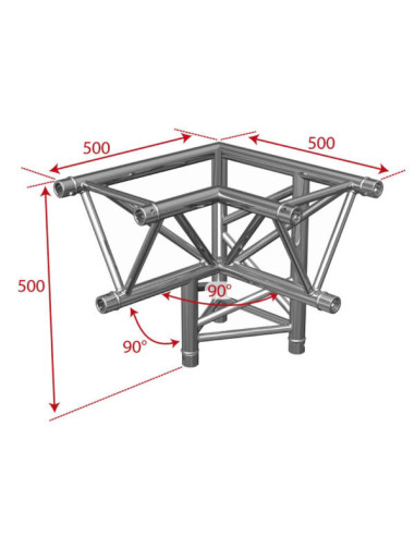 Stand Alu 4 X 4 X H 2,5 mètres