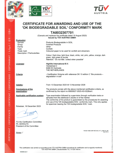 Canon manuel 50 cm à Serpentins argent métallisé