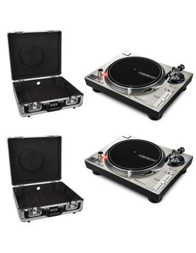 2 x  RP 7000 MK2 SILVER + Flight-case