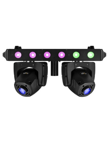 BeamZ - Barre double lyre motorisée + LED - FUZE TWIN BAR SPOT - Terre de Son