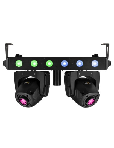 BeamZ - Barre double lyre motorisée + LED - FUZE TWIN BAR SPOT - Terre de Son