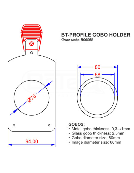 Briteq - BT-PROFILE GOBO HOLDER - Terre de Son