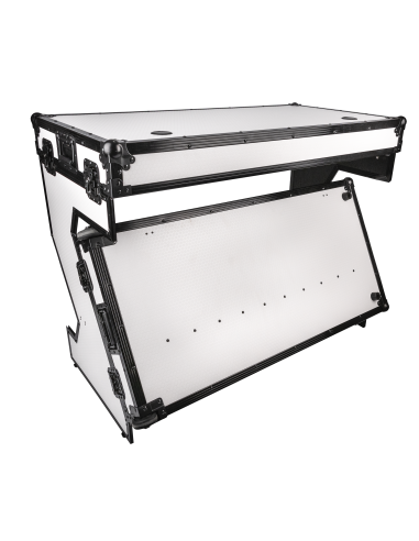 Table DJ en forme de Z blanche