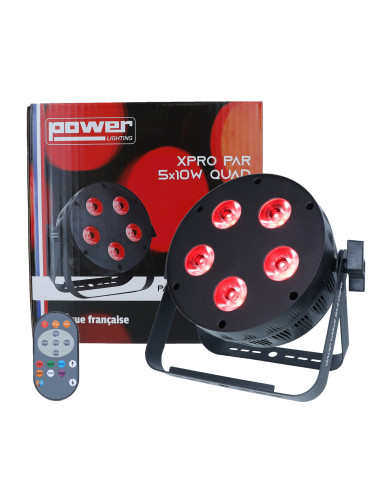 Power Lighting -XPRO-PAR-5x10W-QUAD - Terre de Son