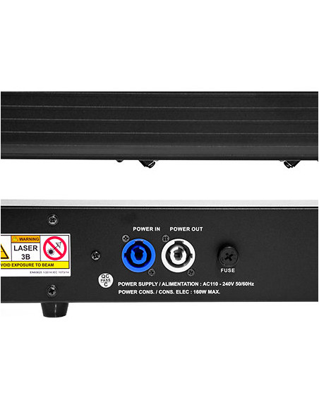 Evolite - Pack LASER Bar 6X1000 RGB (la paire) + Flight case - Terre de Son