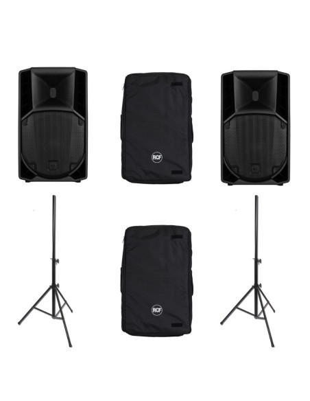 PACK 2 RCF 712 + 2 HOUSSES + 2 PIEDS D'ENCEINTES - TERRE DE SON