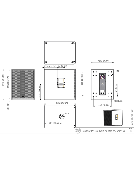 Pack 2 RCF 715 MK5 + 2 SUB 8003-AS MK3 - Terre de Son