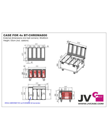 Briteq - CASE FOR 4x BT-CHROMA800 - Terre de Son