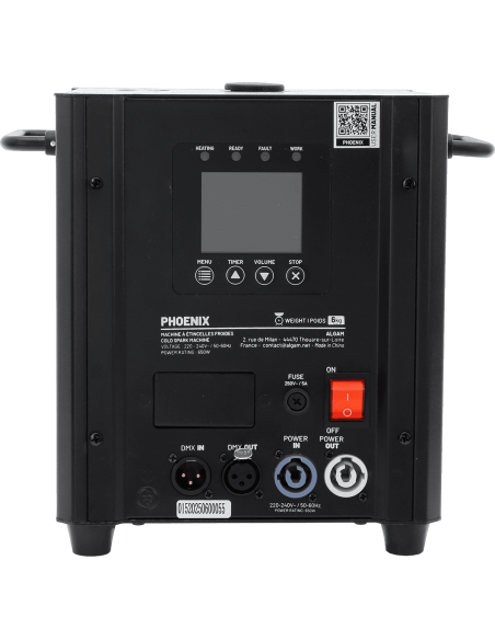 PACK DE 2 MACHINES A ETINCELLES PHOENIX + 2 POUDRES 200G ALGAM LIGHTING + 1 FLIGHT CASE ALGAM LIGHTING