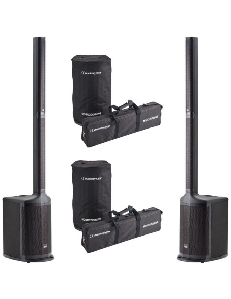 Audiophony - Pack 2x MOJO2000LIVE avec Housses de Protection