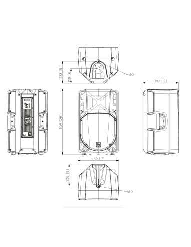 Pack 2X ART 715-A MK5 + 2 CVR Art 715/725