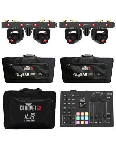 Chauvet - Pack 2X GigBAR Bridge ILS + ILS COMMAND - Terre de Son