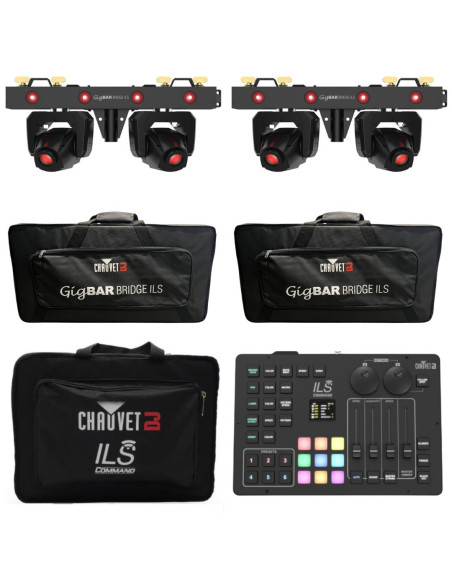 Chauvet - Pack 2X GigBAR Bridge ILS + ILS COMMAND - Terre de Son