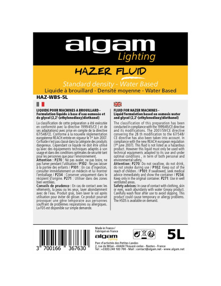 Pack H600 +  1 bidon 5L de Liquide Effet Brouillard