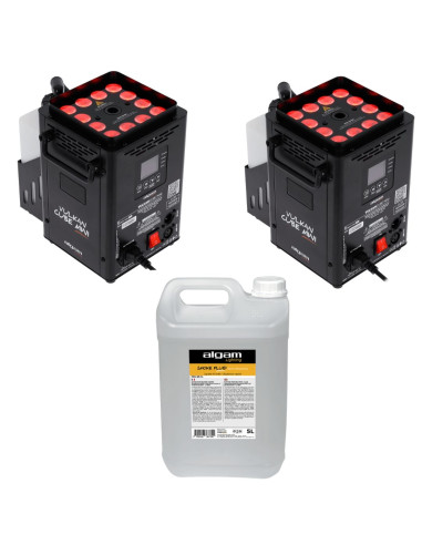 Géyser CO2 Vertical Algam Lighting Vulkan 1200 – Effet Machine Fumée, Noir, Neuf