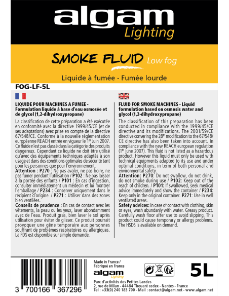 Pack NEBEL700 + 1 Bidon de 5L de Liquide à Fumée Lourde