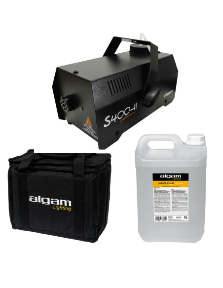 Algam Lighting - Pack S400-II + LAL BAG-32X17X25 + 1 Liquide 5L Fumée Densité Légère - Terre de Son