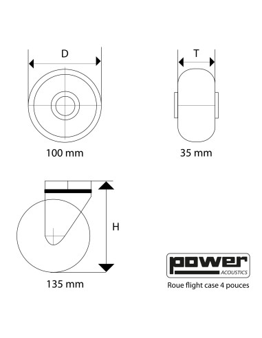 ROUE 4'' BRAKE