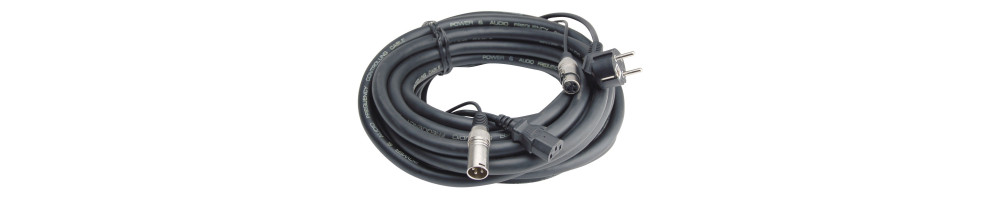 Cordons Hybrides audio XLR + secteur