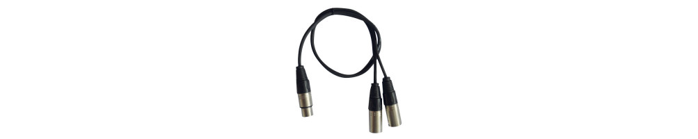 Cordons 1 XLR Femelle 2 XLR Mâle