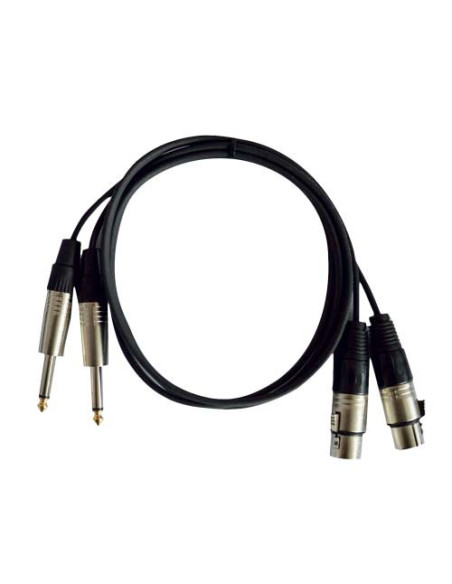 Cordons 2 XLR femelles / 2 Jacks mâles