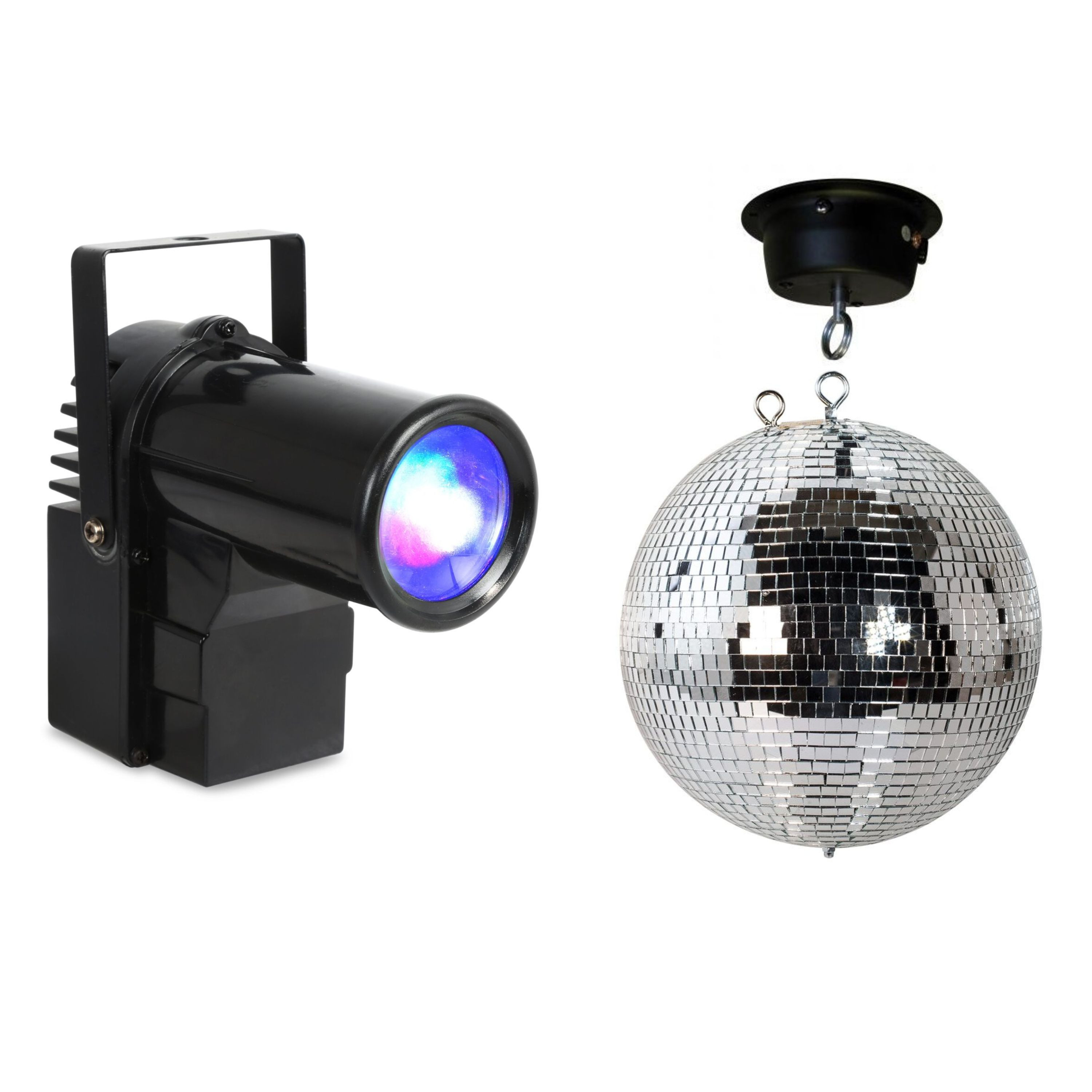 Pack boule à facettes 30 cm + projecteur LED + moteur - Packs Eclairage -  Eclairage